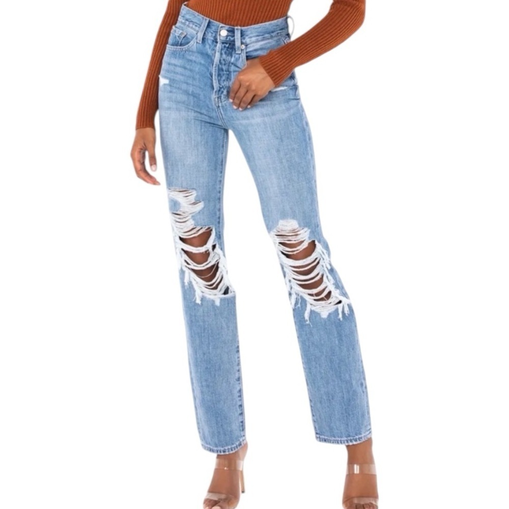 PISTOLA Cassie Super High Rise Straight Jeans
Lucca Distressed Size 28 Denim